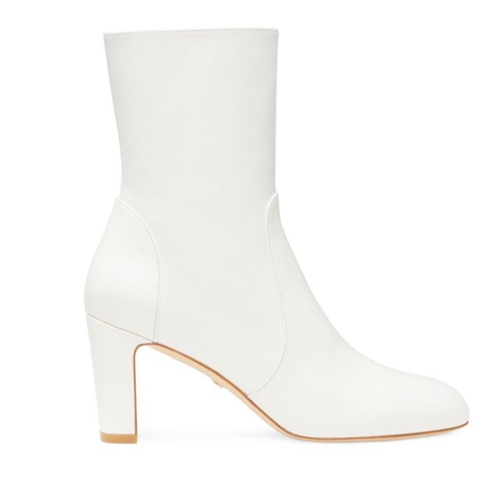 STUART WEITZMAN White Ankle Boots heels size 10 - Picture 2 of 12